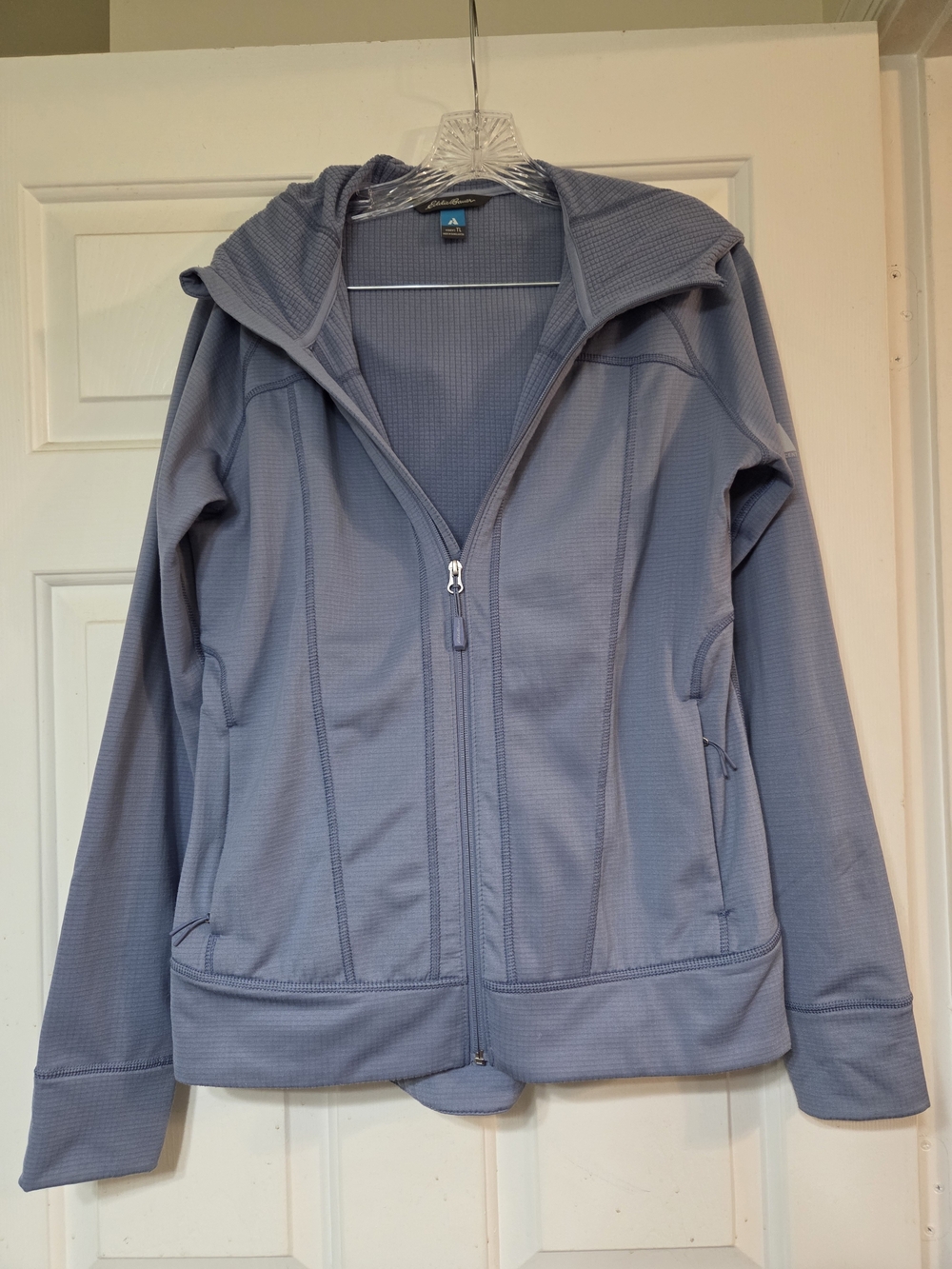 Eddie Bauer Light Blue Hooded Bomber Jacket